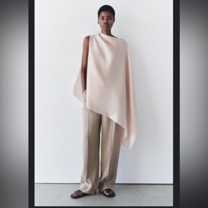 Zara asymmetric flowy cape zw collection